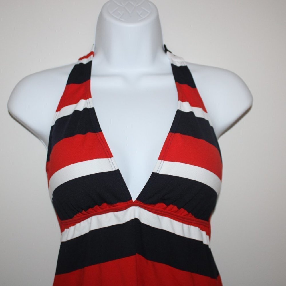 Athena Striped Tankini Swimsuit Halter Top - Small - Picture 4 of 6